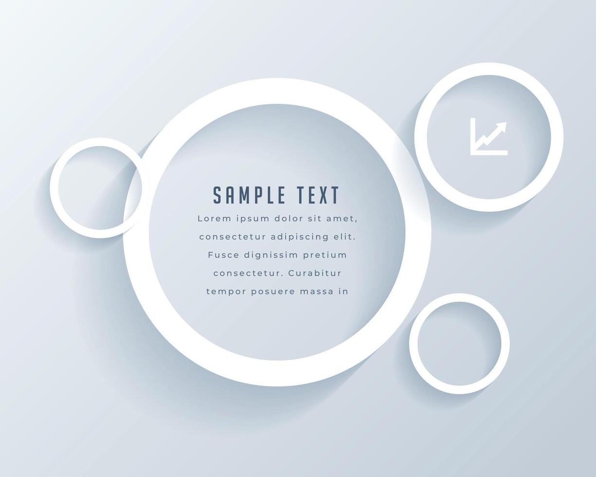 elegant business template with white circle design and text space vector