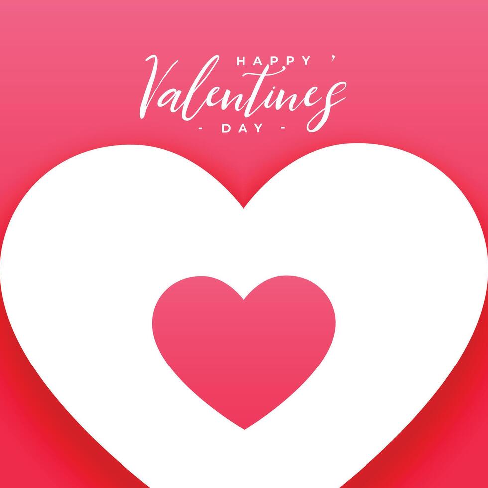 valentine's day greeting background with cute heart vector