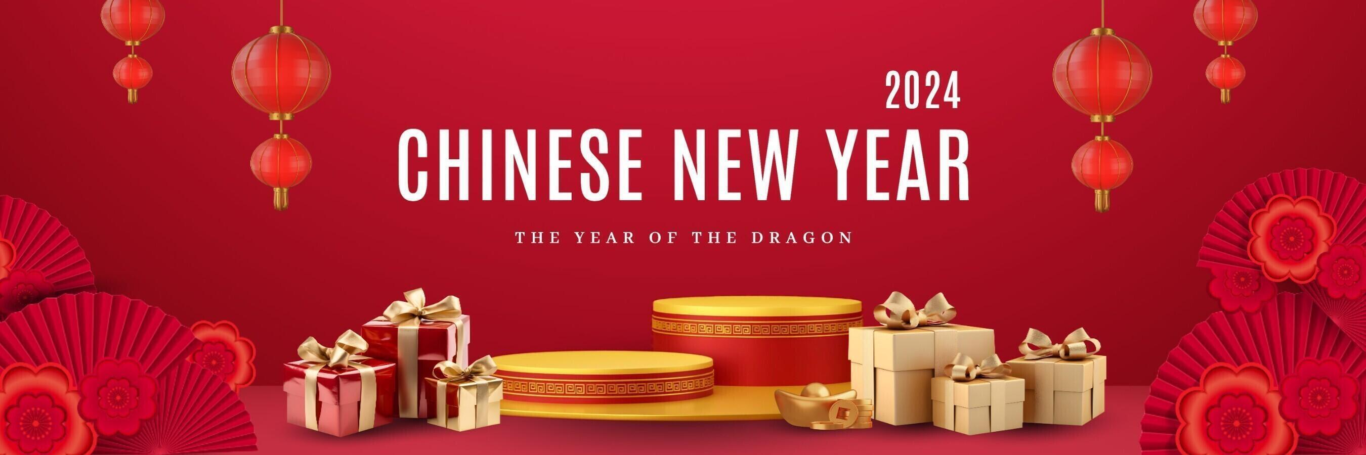 red chinese new year twitter banner header template