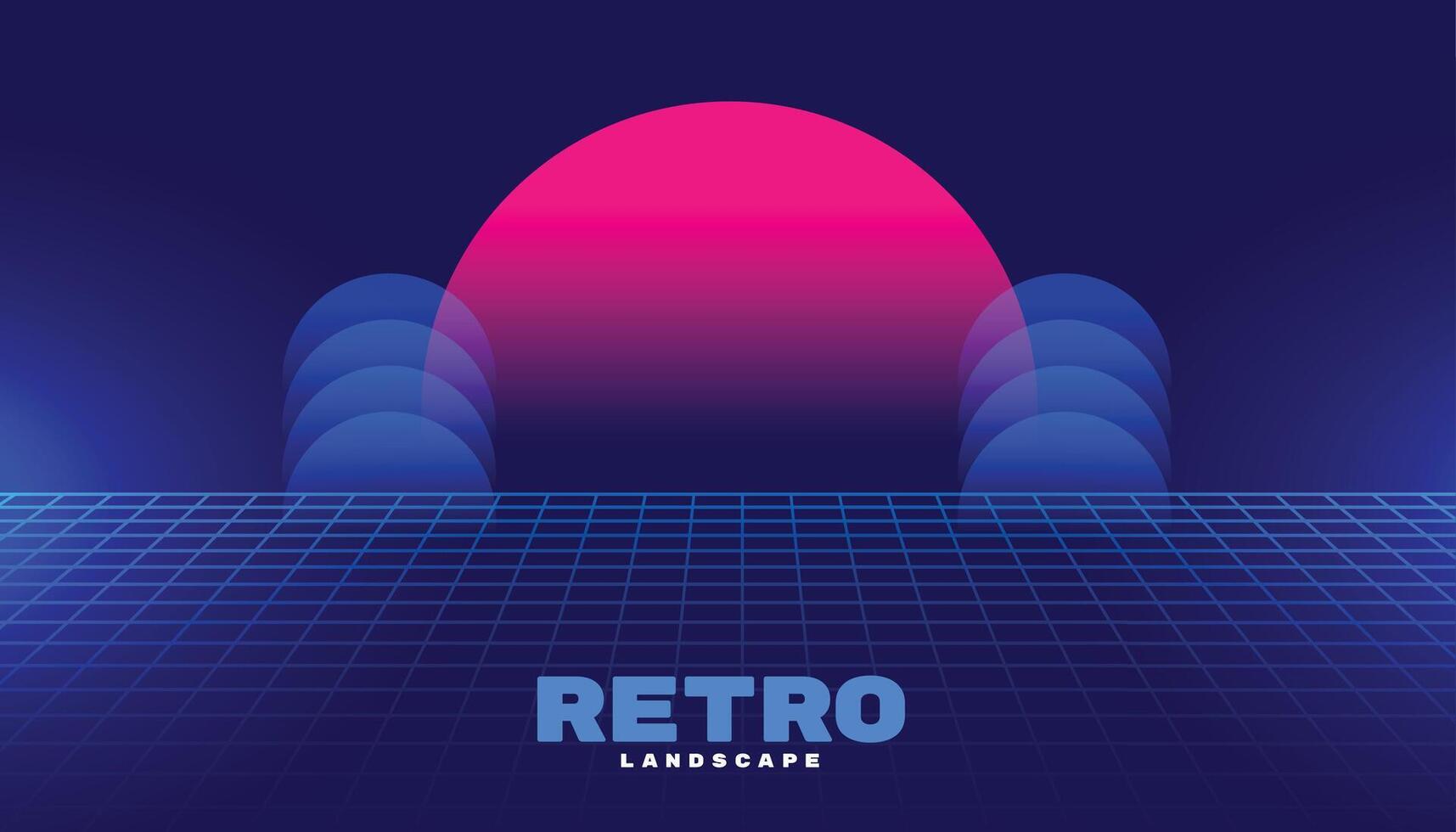 retro style synth wave for futurism inspired background vector