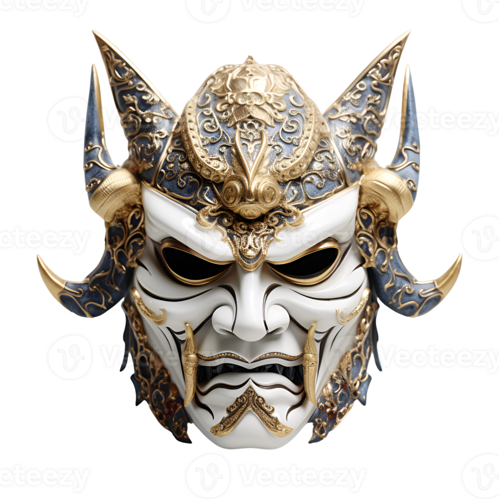 AI generated Japanese Samurai Mask No Background png