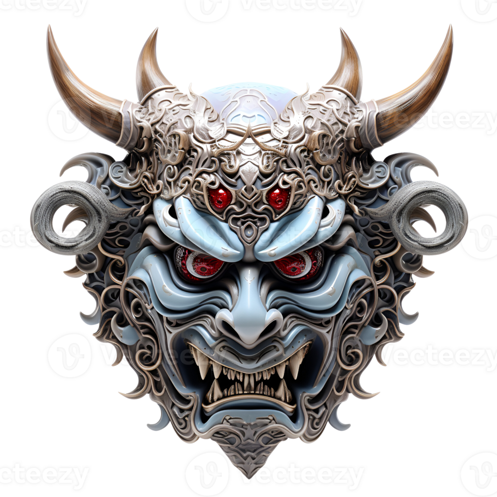 AI generated Japanese Samurai Mask No Background png
