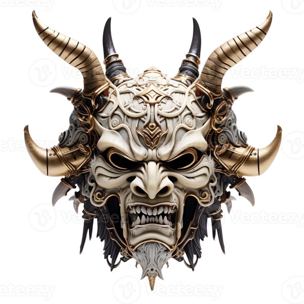 AI generated Japanese Samurai Mask No Background png