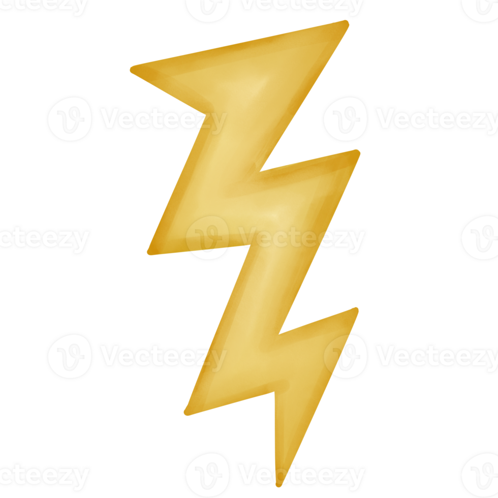 Lightning bolt icon on a transparent background png