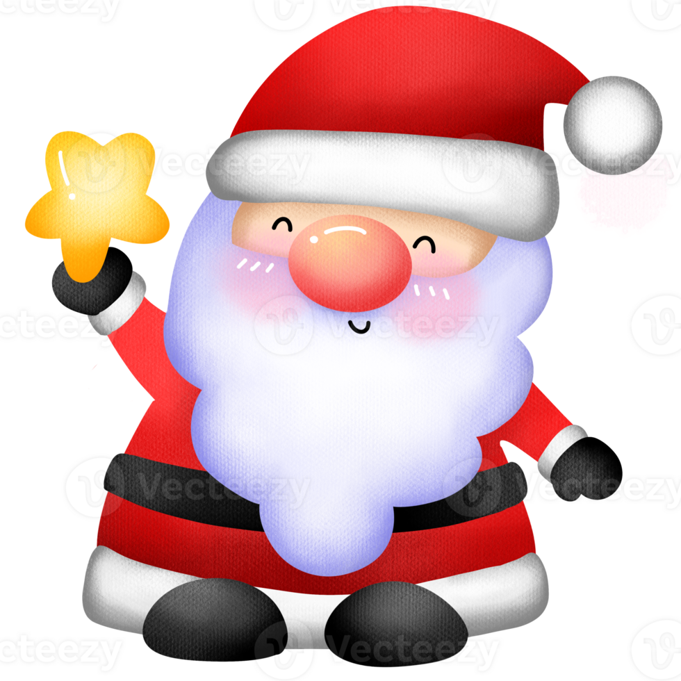 Père Noël claus dessin animé clipart png