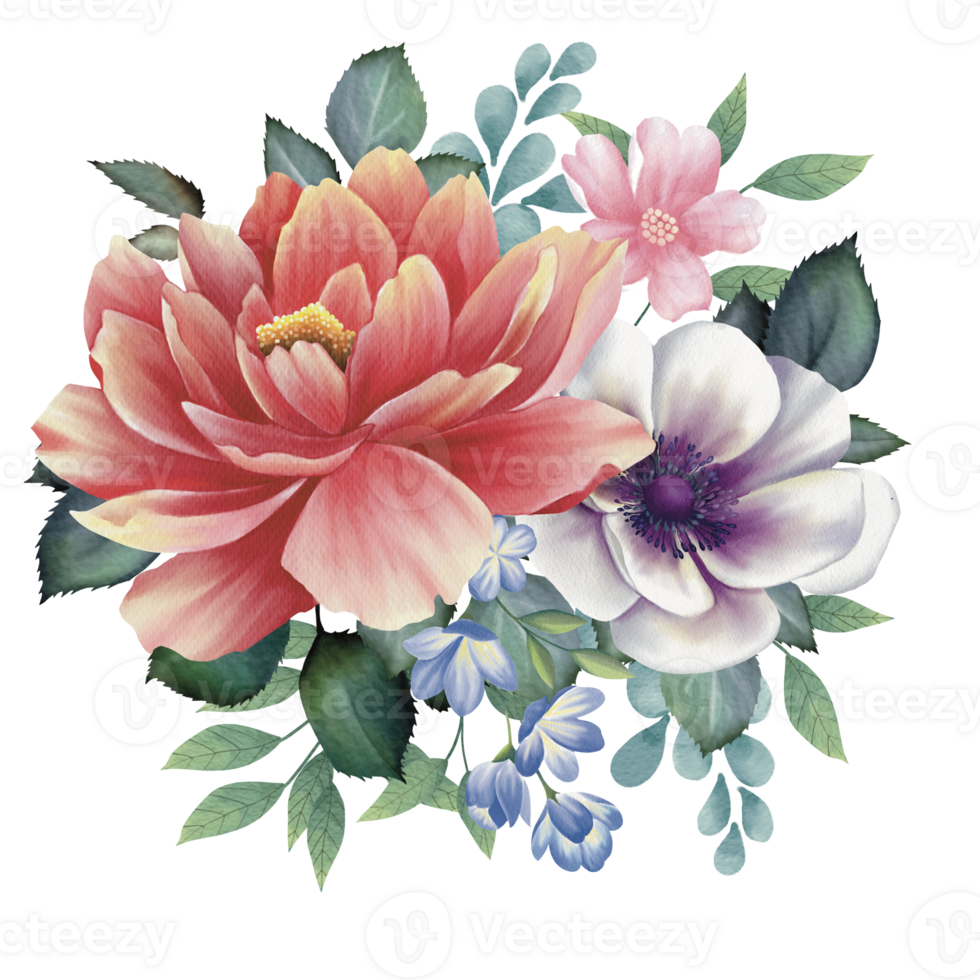watercolor flowers clip art png