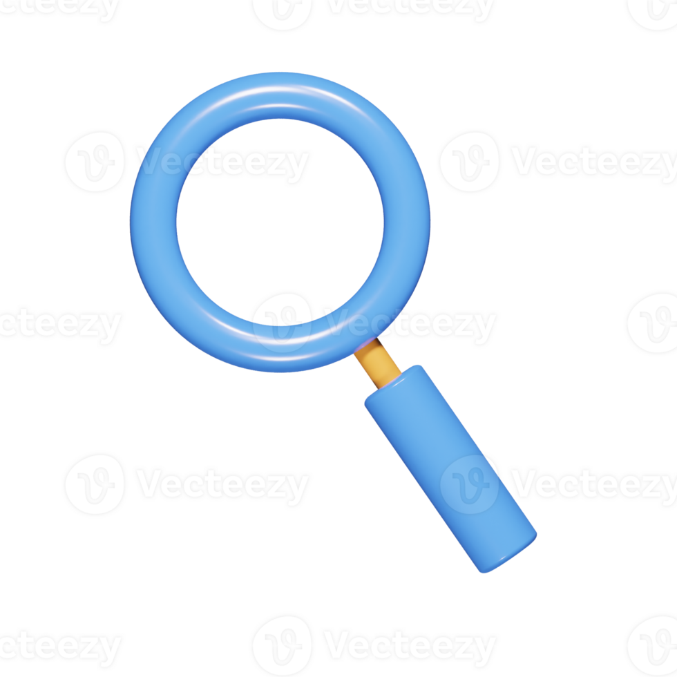 Search icon 3d render illustration png