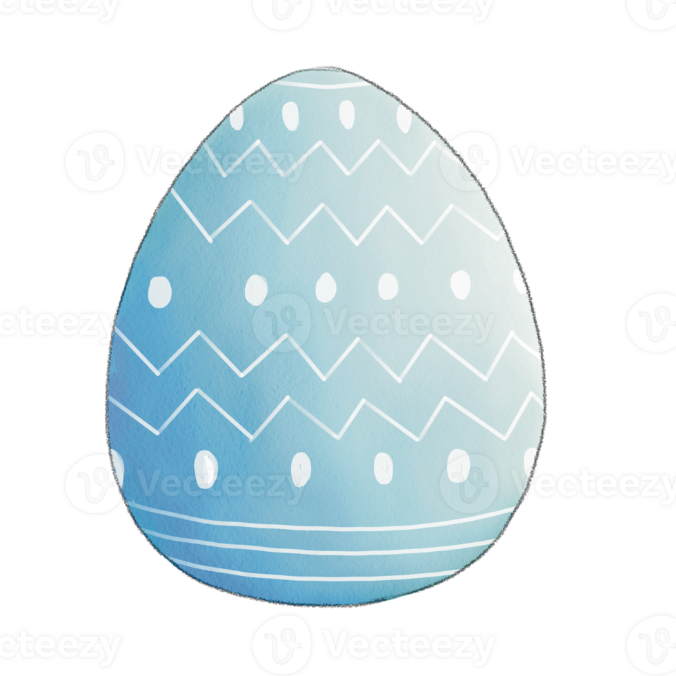 Pasqua uovo con blu e bianca modelli png
