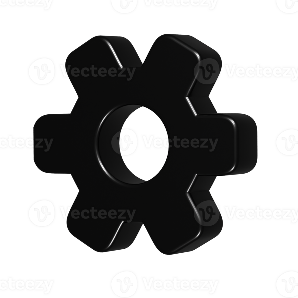 Setting icon 3d render illustration png
