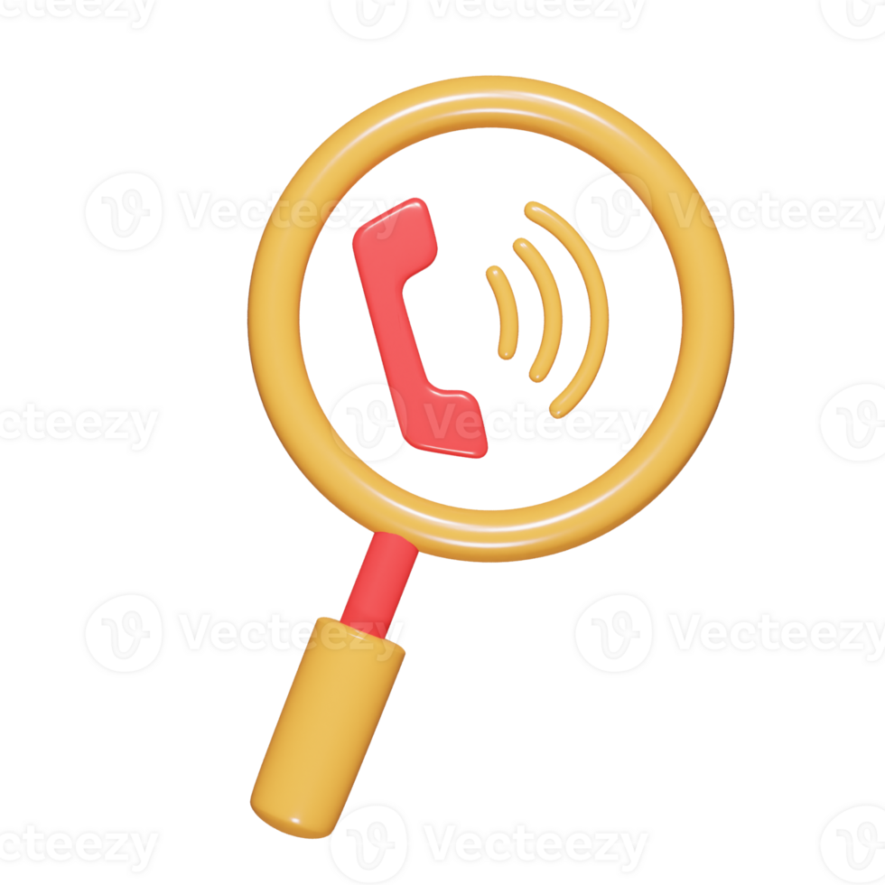 Search icon 3d render illustration png
