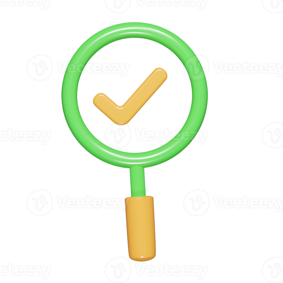 Search icon 3d render illustration png