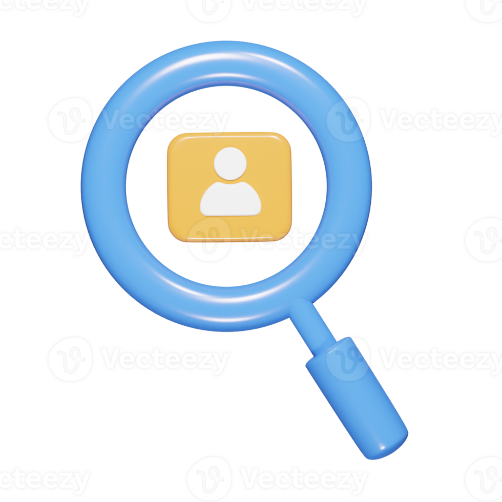 Search icon 3d render illustration png