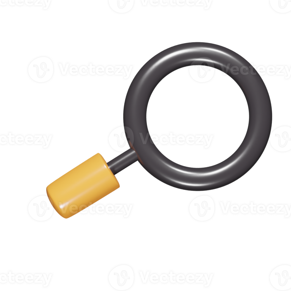 Search icon 3d render illustration png