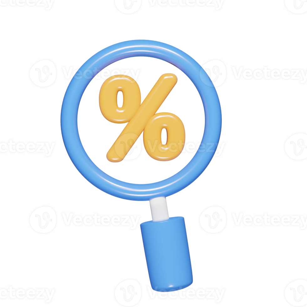 Search icon 3d render illustration png
