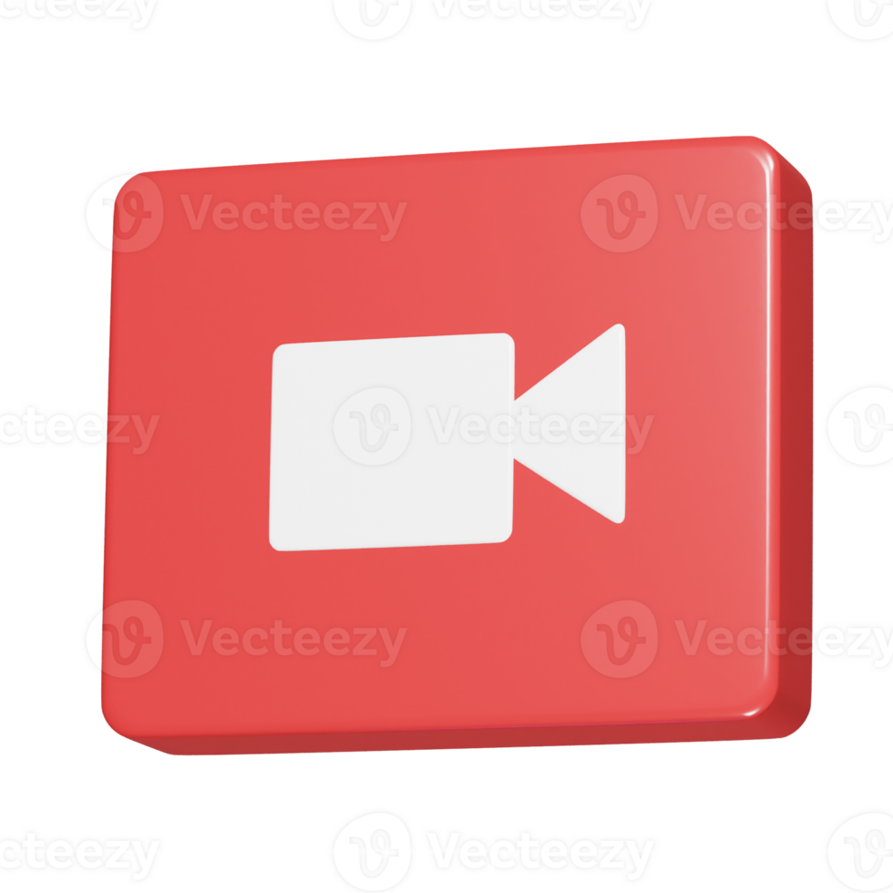 Video icon 3d rnder illustration png