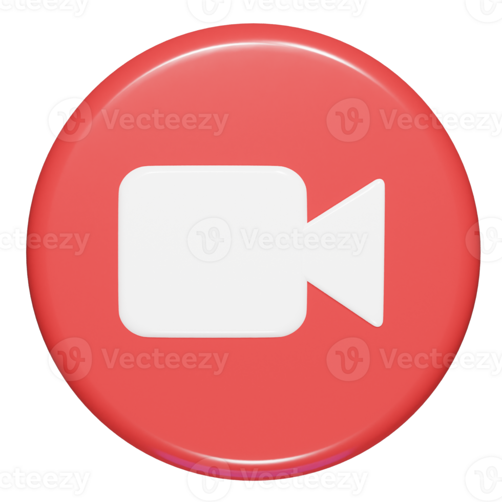 Video icon 3d rnder illustration png