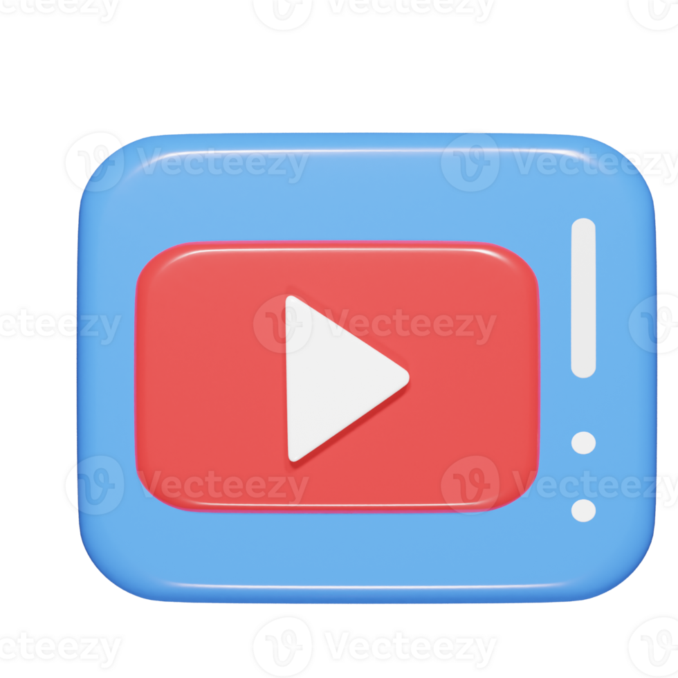 Video icon 3d rnder illustration png