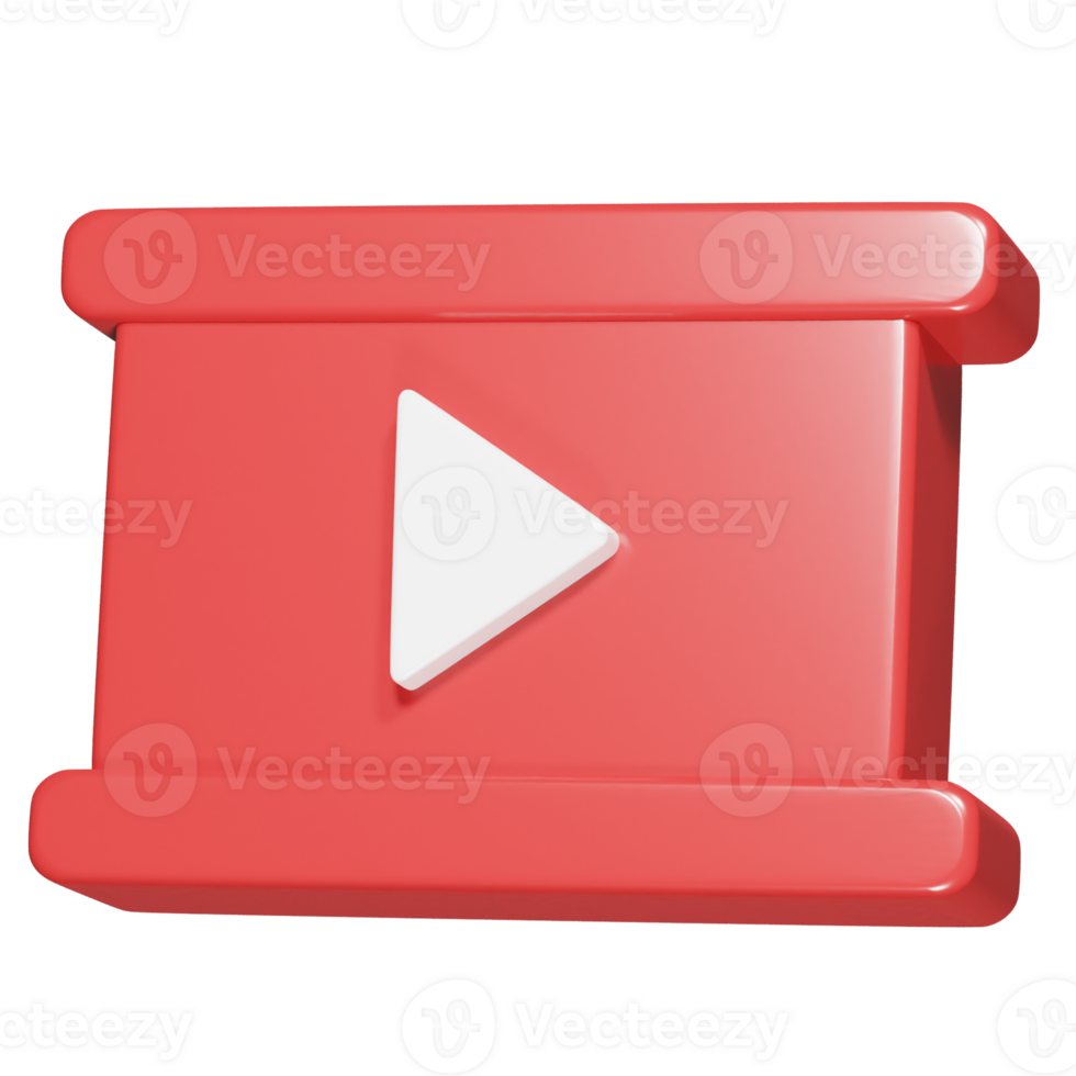 Video icon 3d rnder illustration png