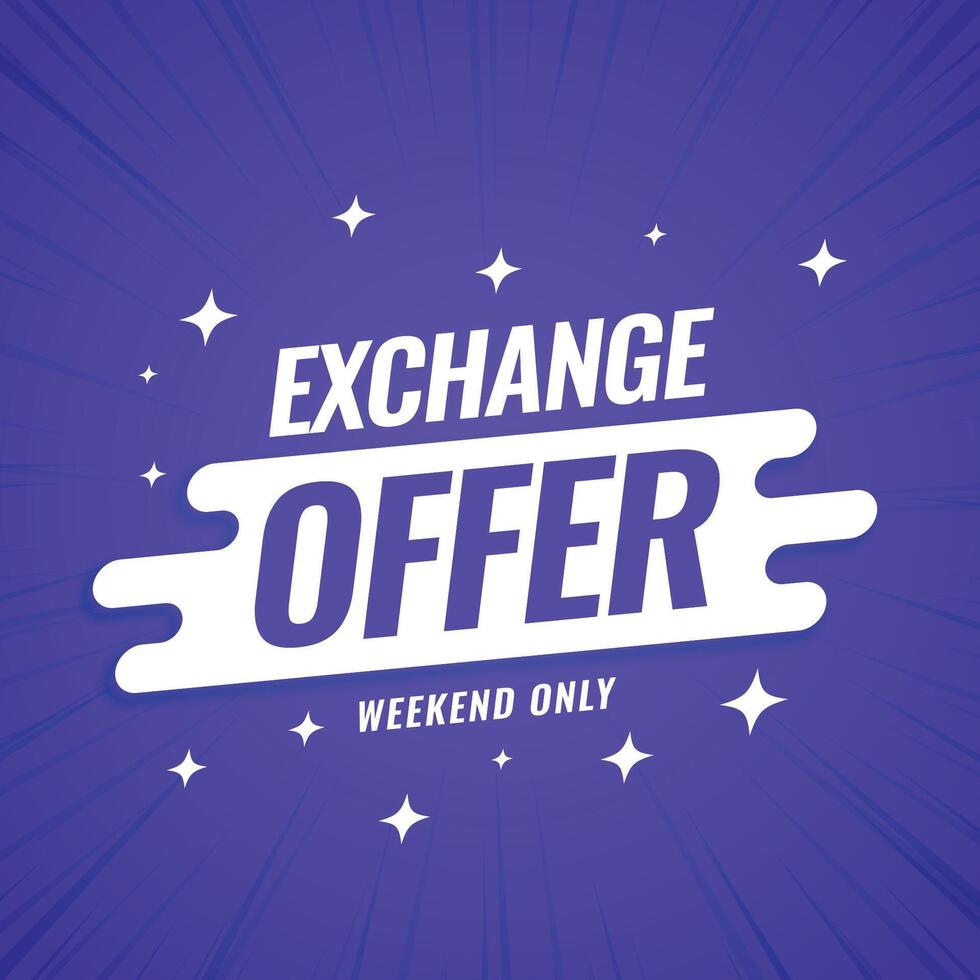 modern exchange offer banner template vector