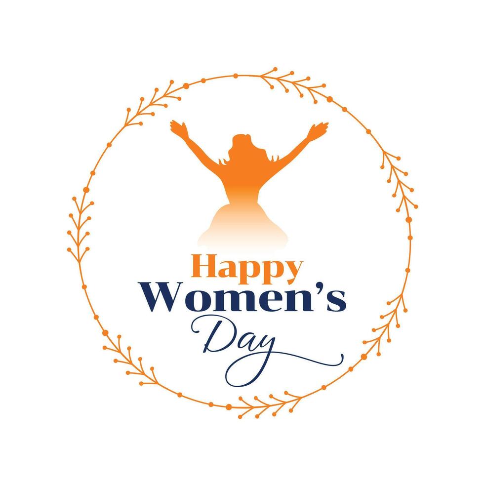 happy women's day celebration background for female inspiration vector