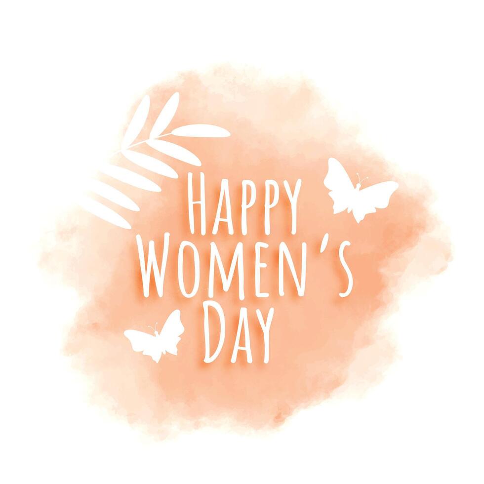 happy women's day watercolor greeting design vector