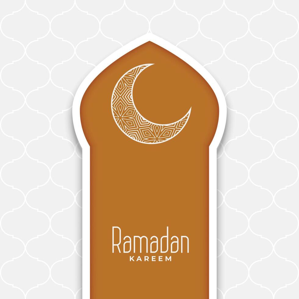 ramadan kareem islamic style eid moon background vector