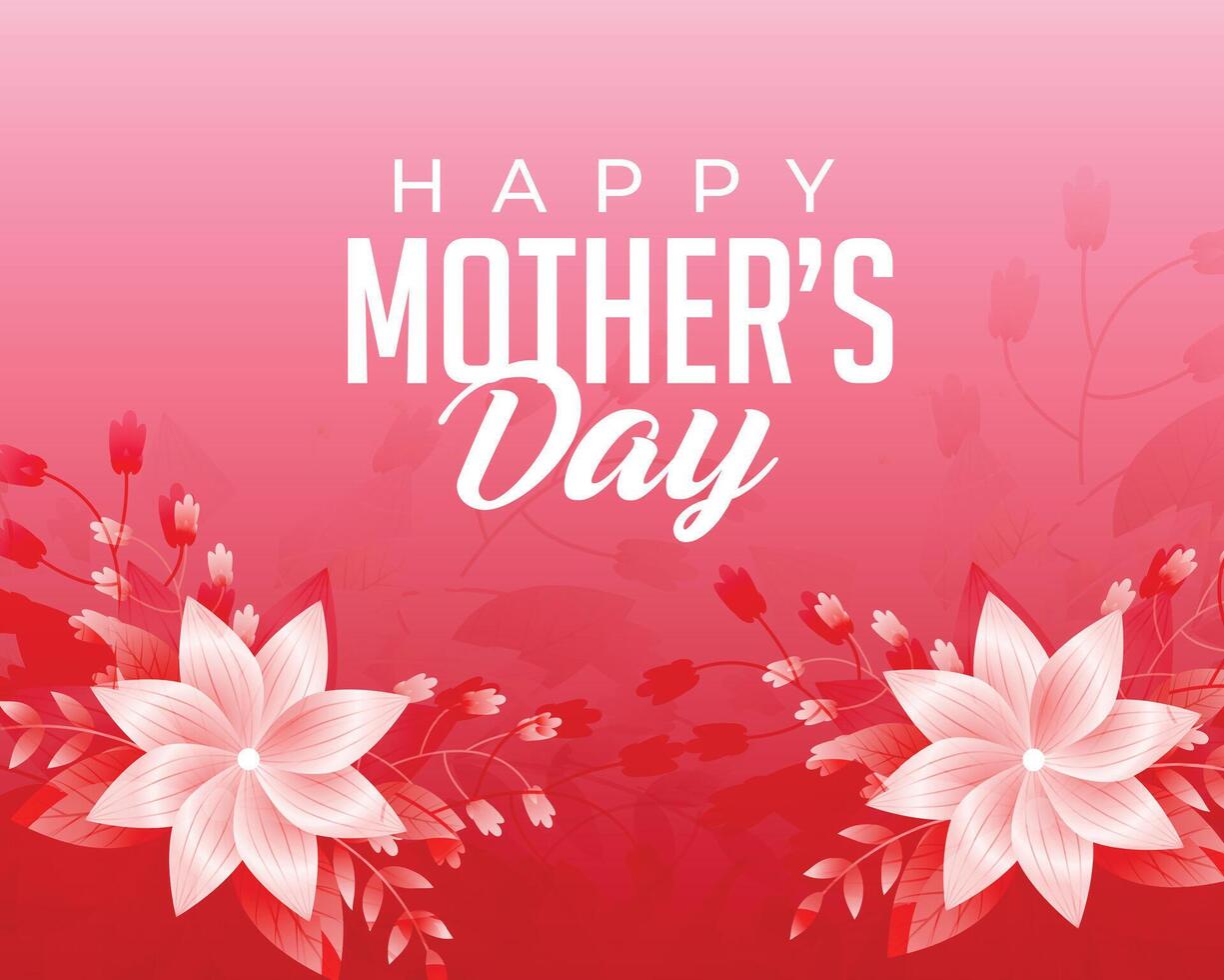 celebrate mom's special day with decorative greeting card vector