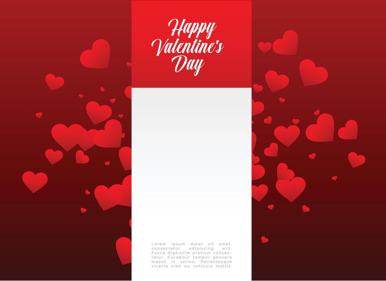 contento San Valentín día diseño con texto espacio vector