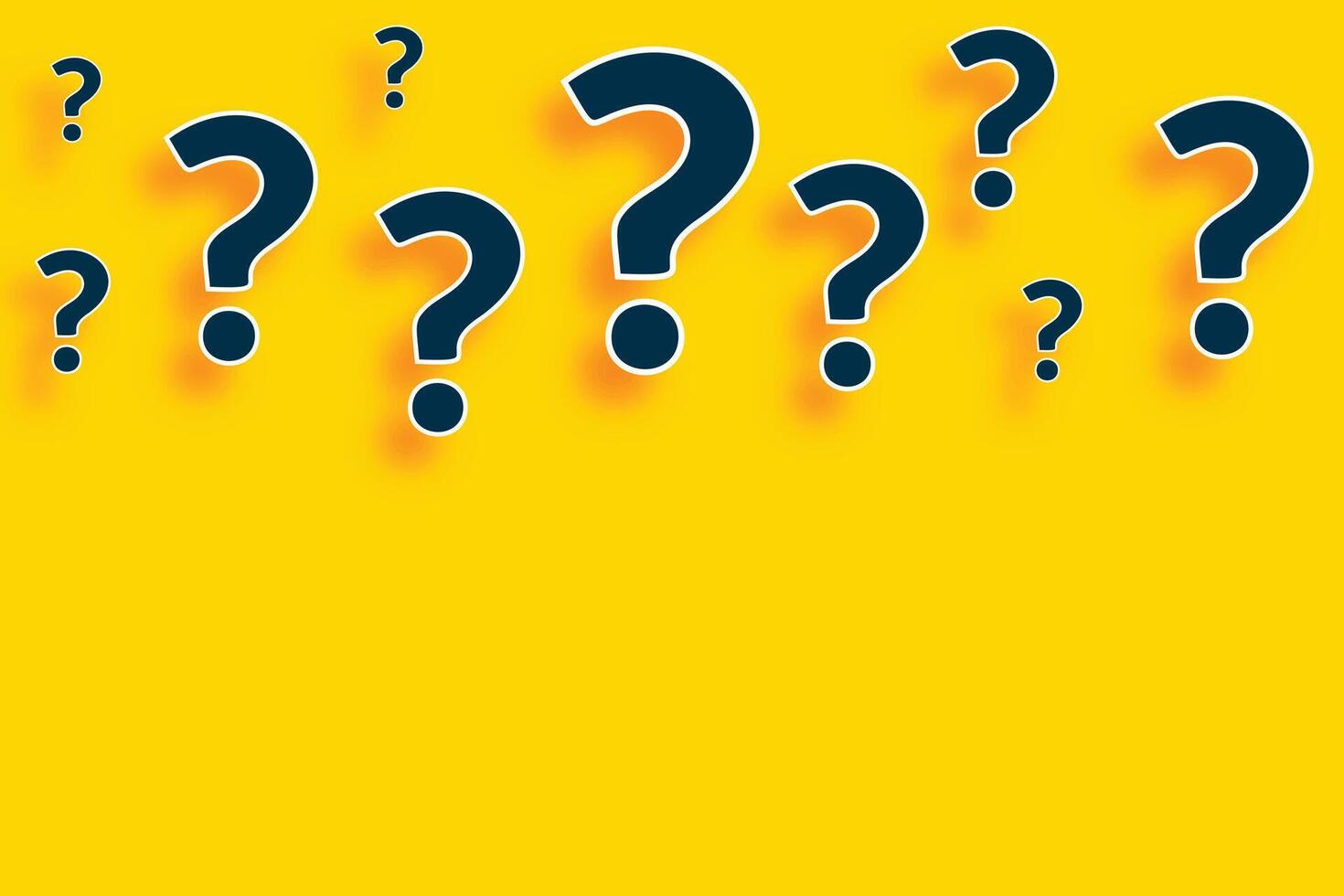 question mark yellow background for speech and arguments vector