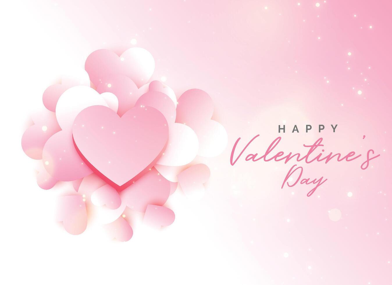 soft valentine's day pink background design vector
