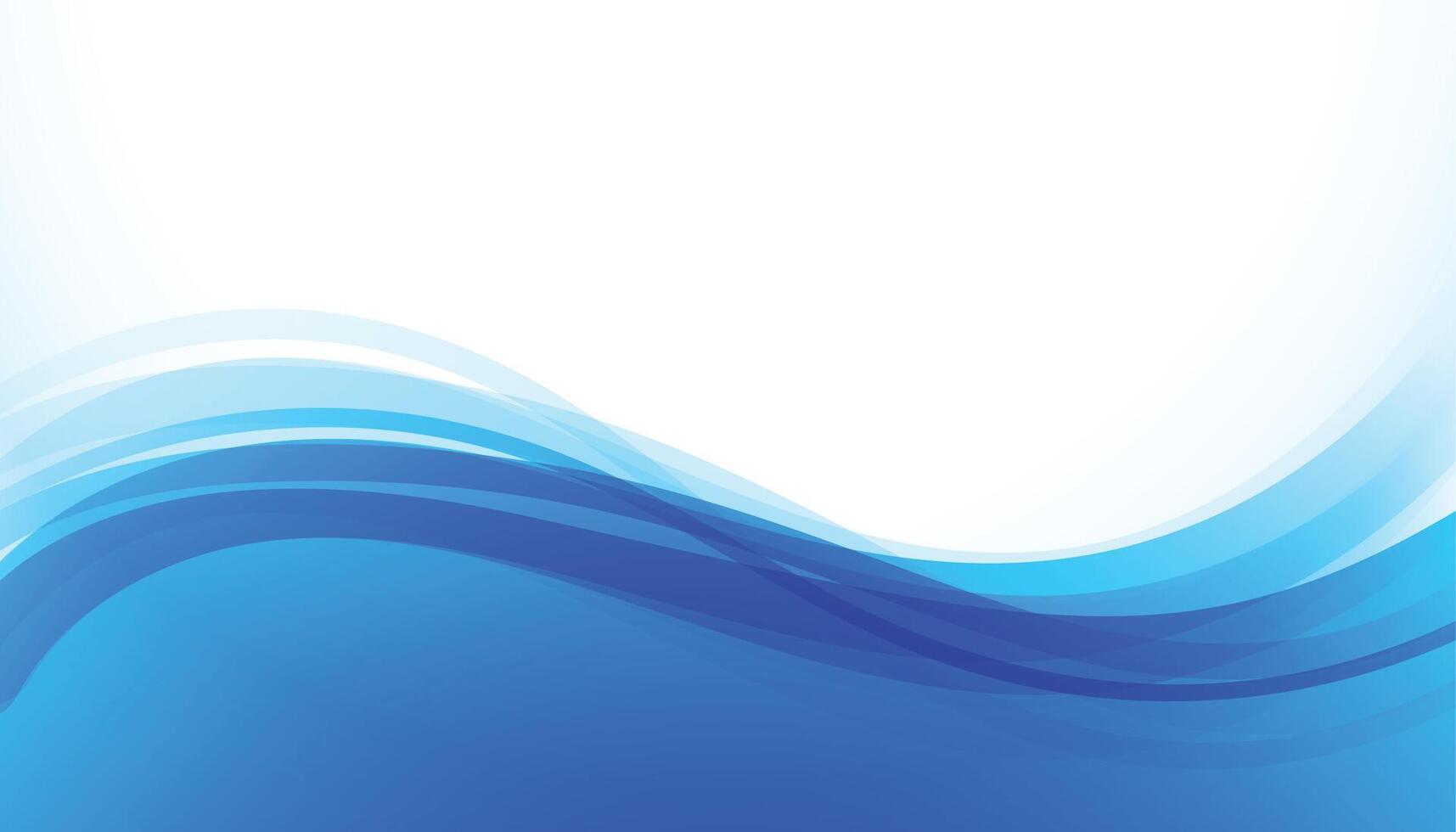 smooth curve blue wavy background vector