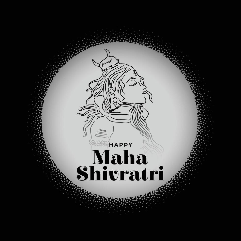 contento maha shivratri festival de señor shiva saludo antecedentes vector