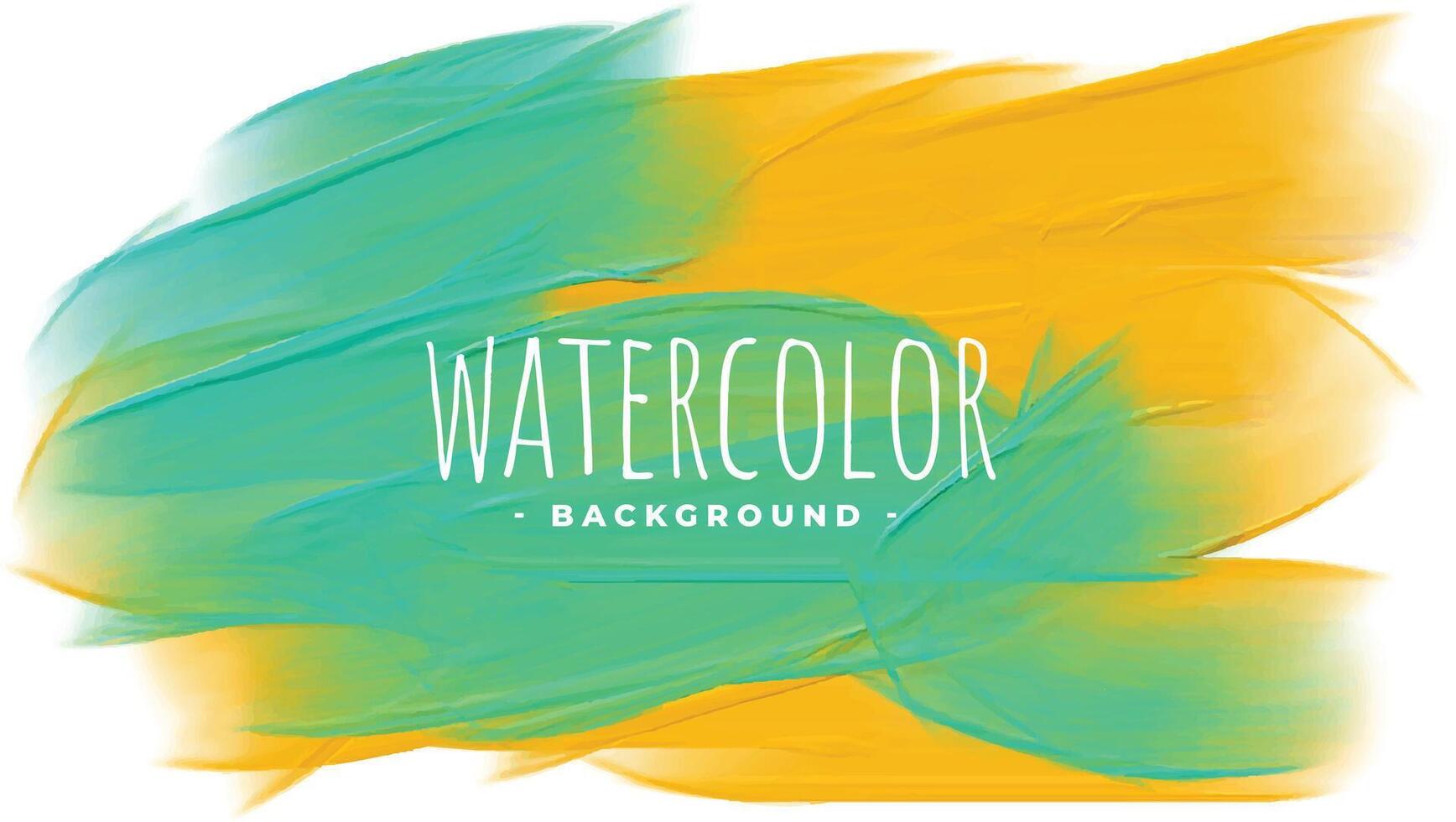 yellow and green watercolor mix texture background vector