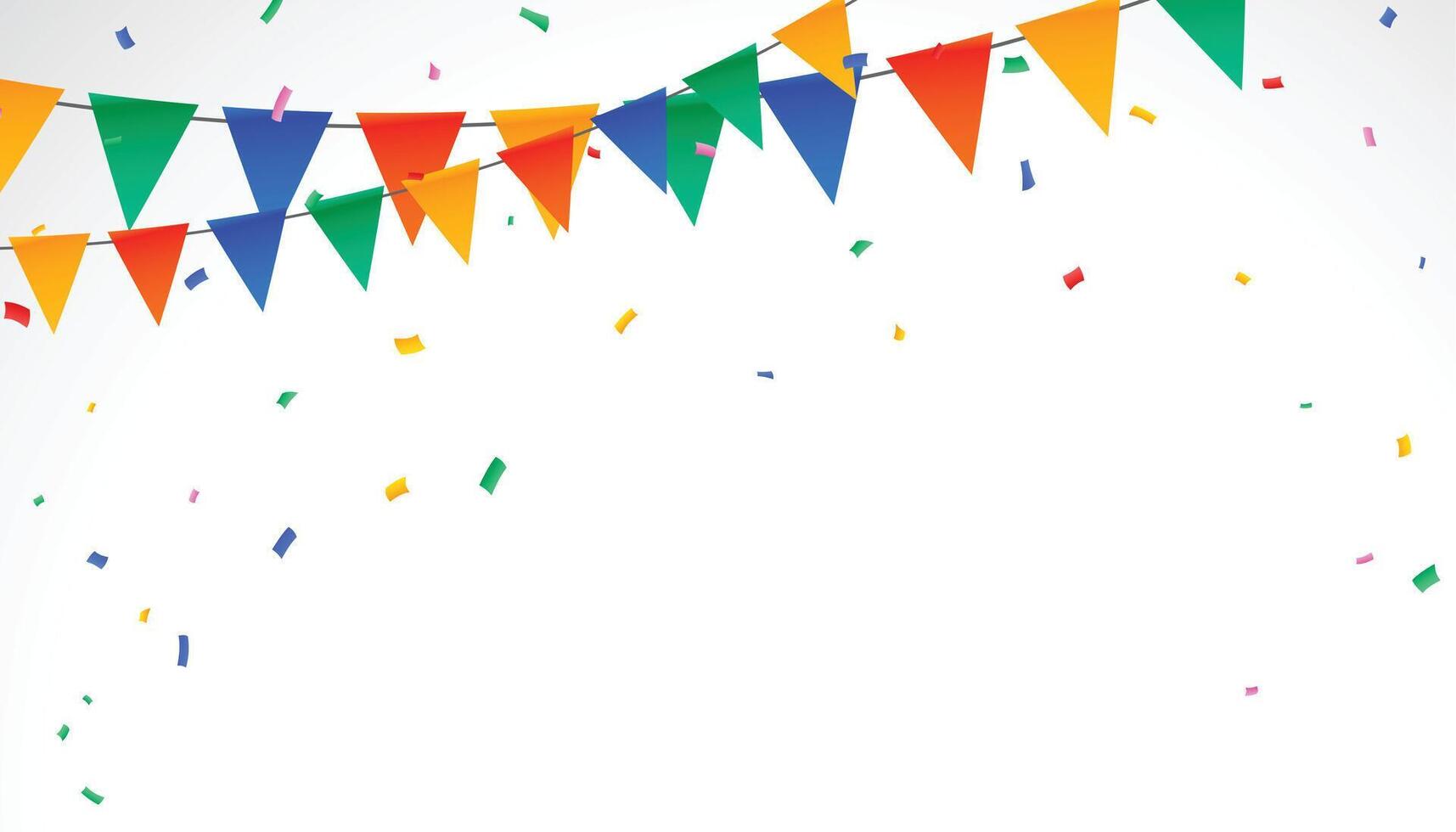 create a festive atmosphere with hanging party flag decoration vector