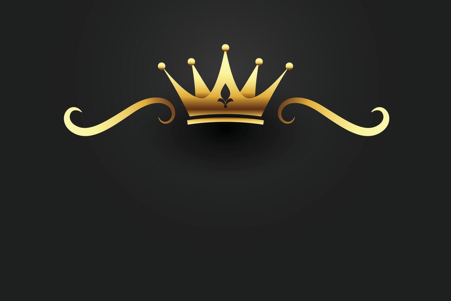 royal golden crown background for vintage treasure design vector