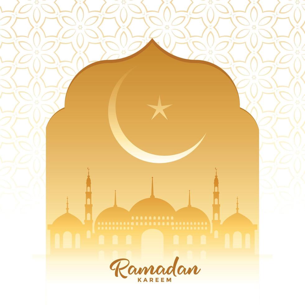 tradicional deseos tarjeta de Ramadán kareem festival temporada vector