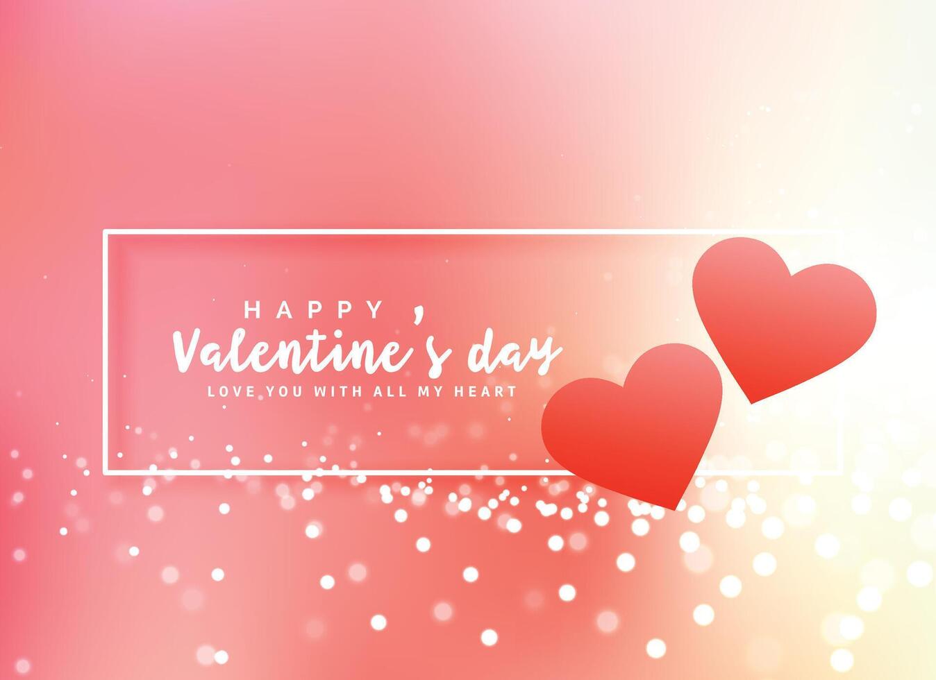 romantic valentine's day poster design background vector