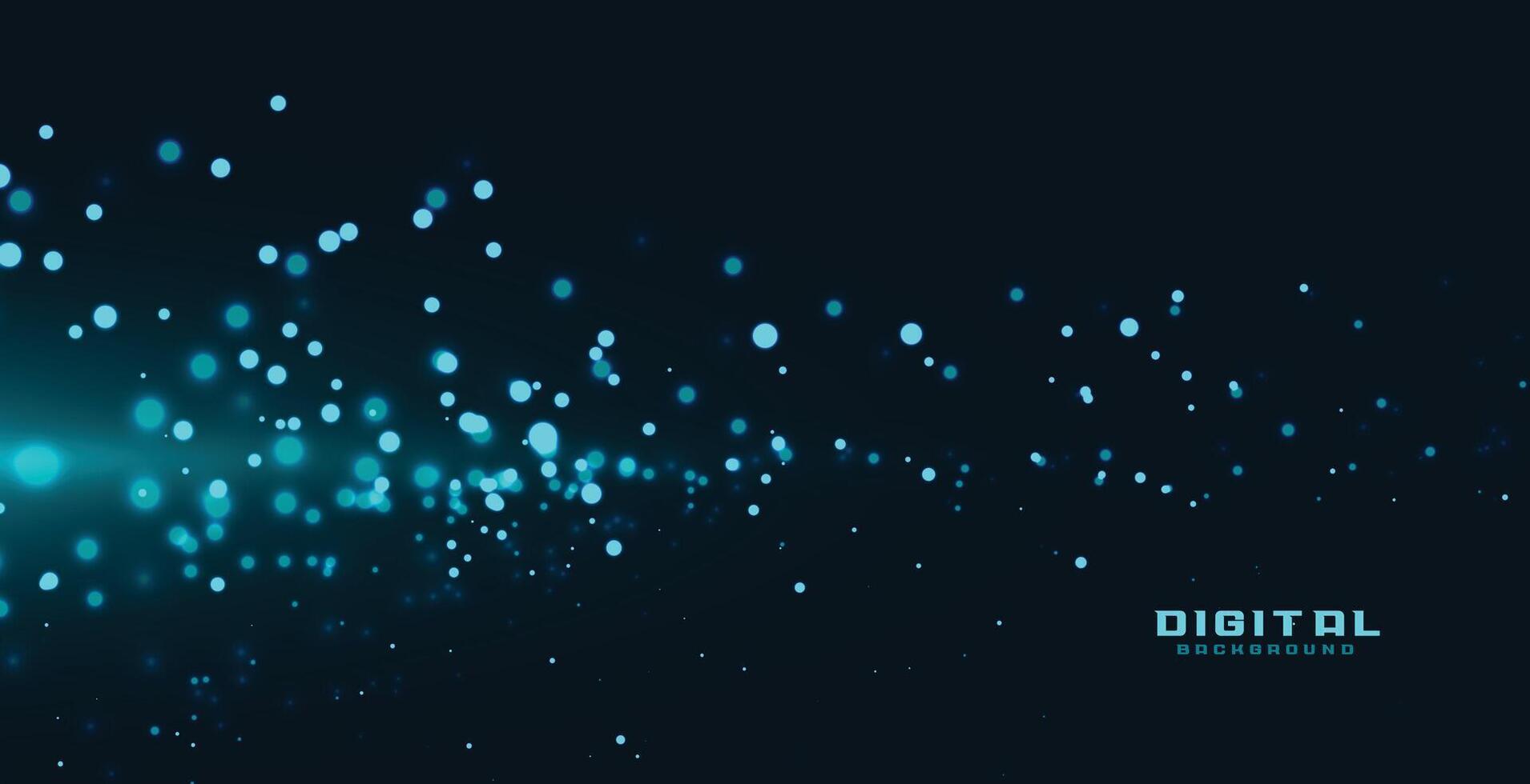 blue particles in flowing motion background vector