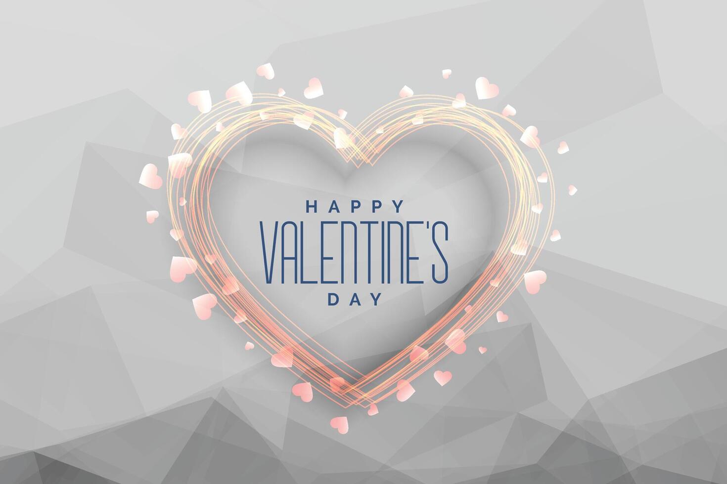happy valentines day celebration greeting background vector