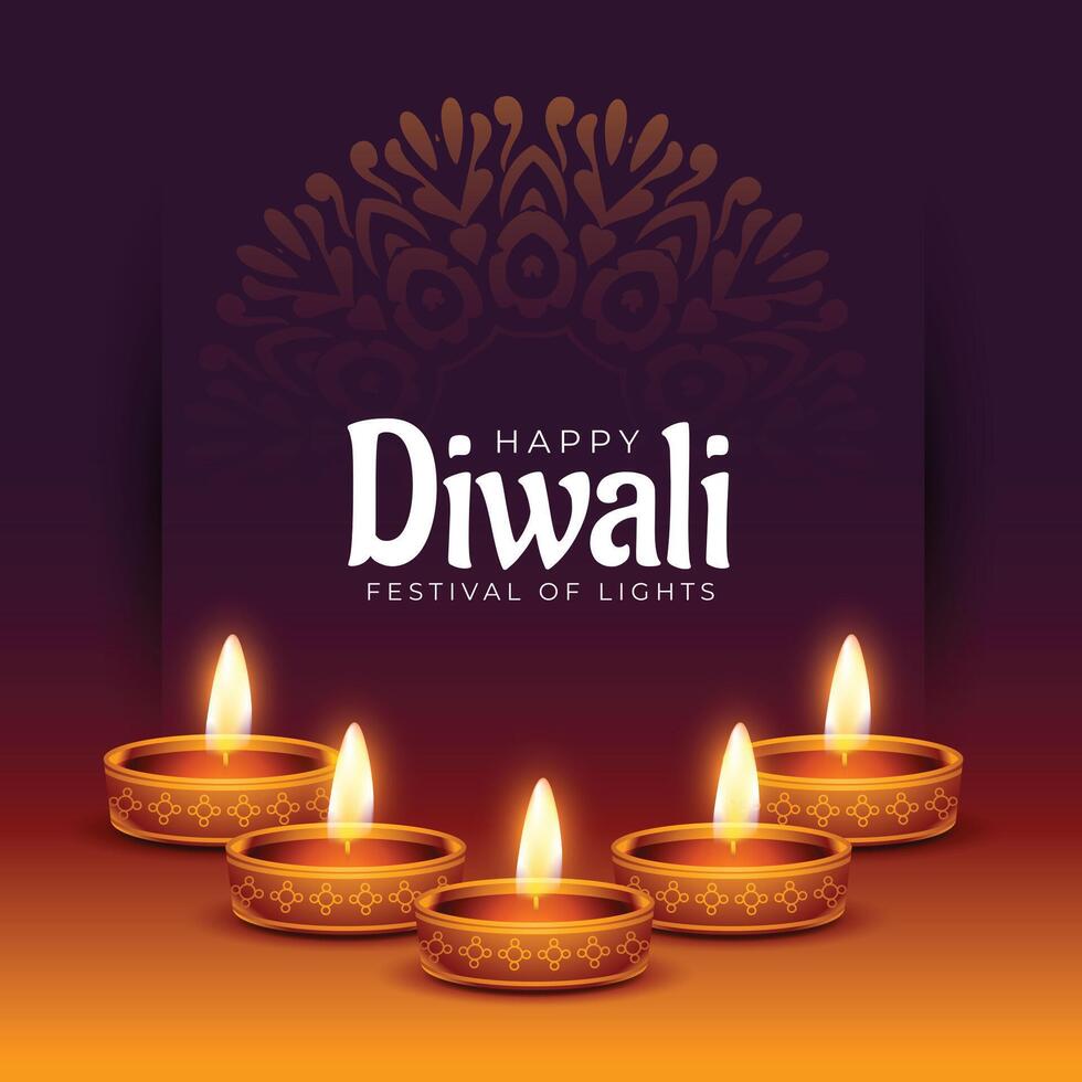 religious diwali stylish banner festival background vector