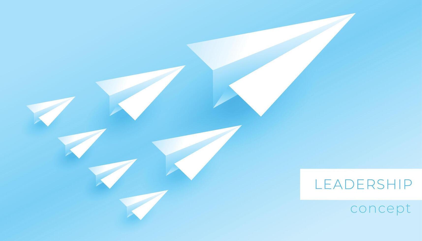 origami style plane leading with a strong corporate culture vector
