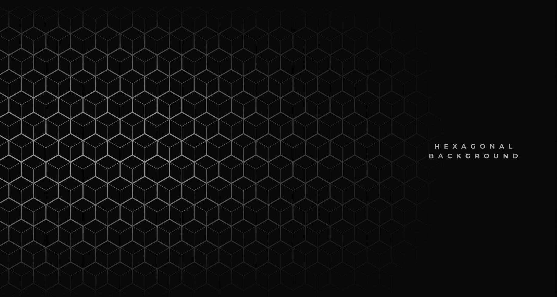 dark black cell structure hexagonal background design vector