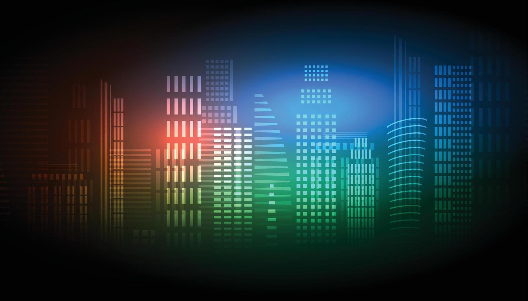 colorful skyscraper building banner explore beauty of architecture vector