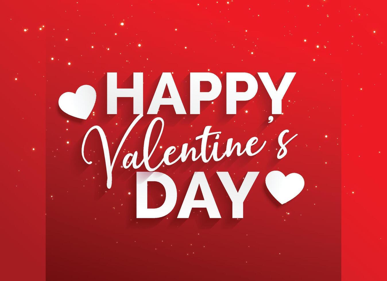 happy valentine's day red background vector