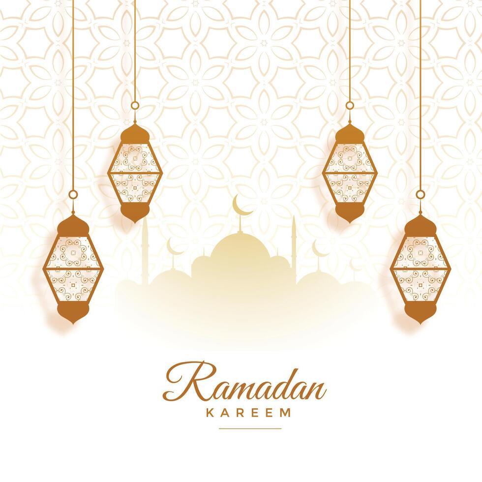 eid mubarak ramadan kareem festival card design vector