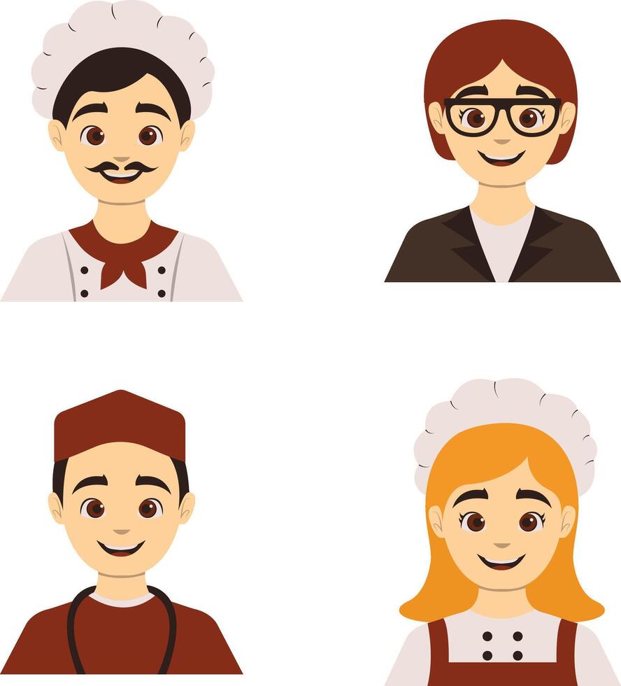 Collection of Profession Avatar vector