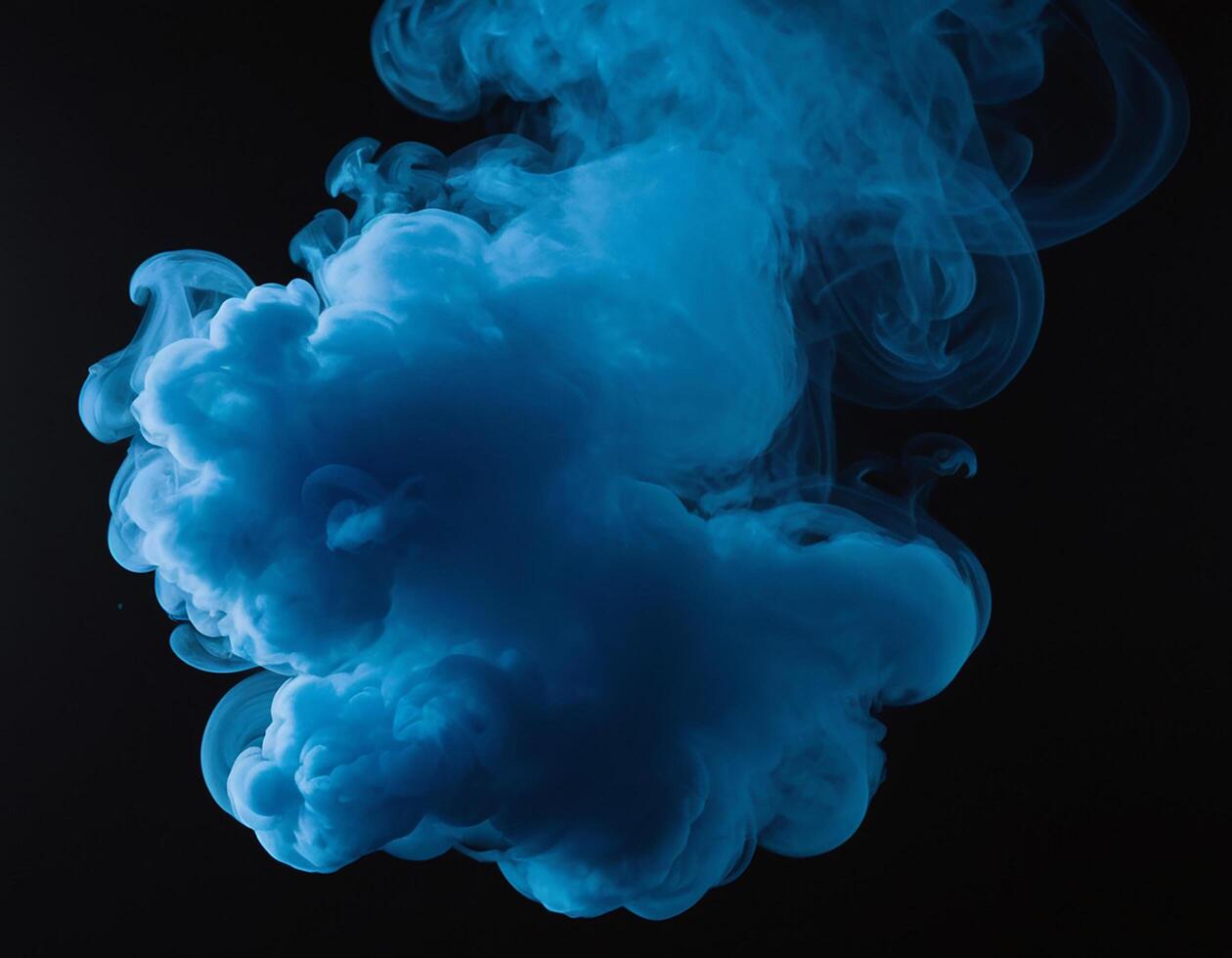 AI generated Red, green and blue smoke with black background. smoke mixing in dark room. generative ai photo