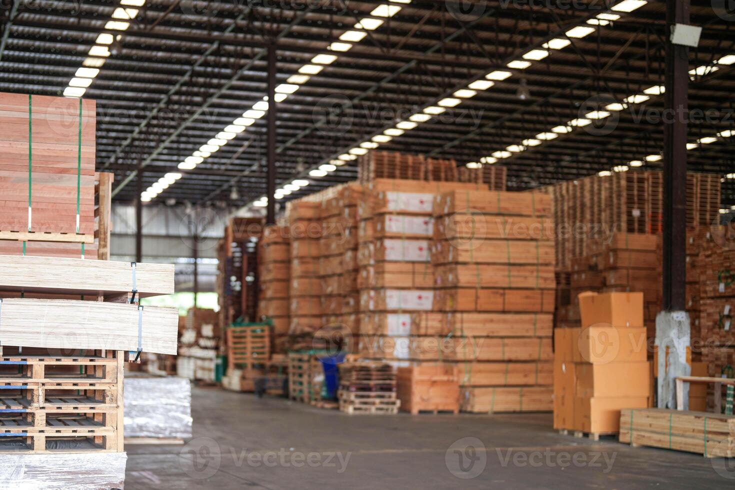 background of pattern wood section. Grid of wood squares. the raw of material timber on stack. photo