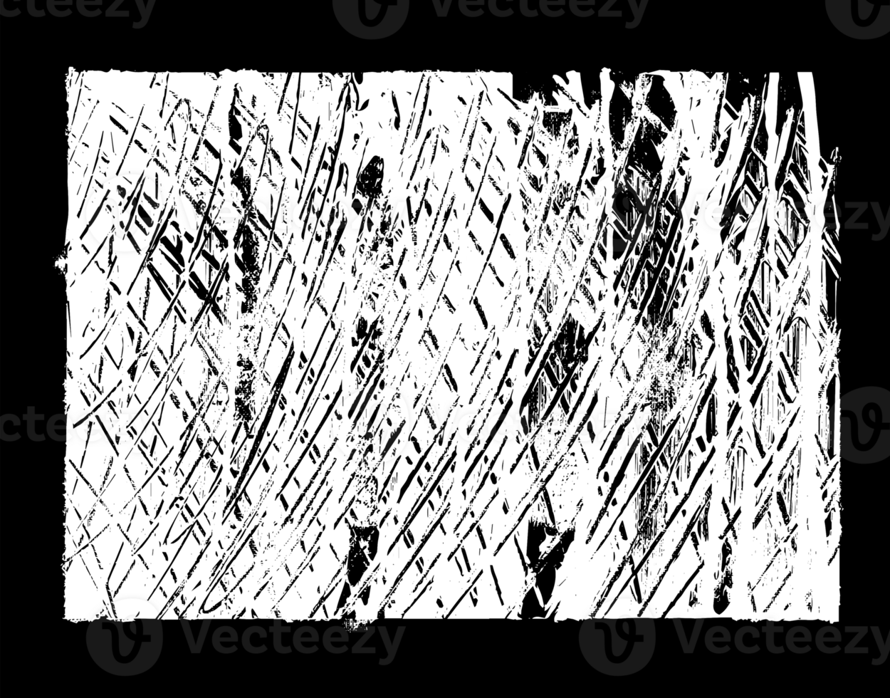 Grunge border texture background. Abstract frame overlay. PNG graphic illustration with transparent background.