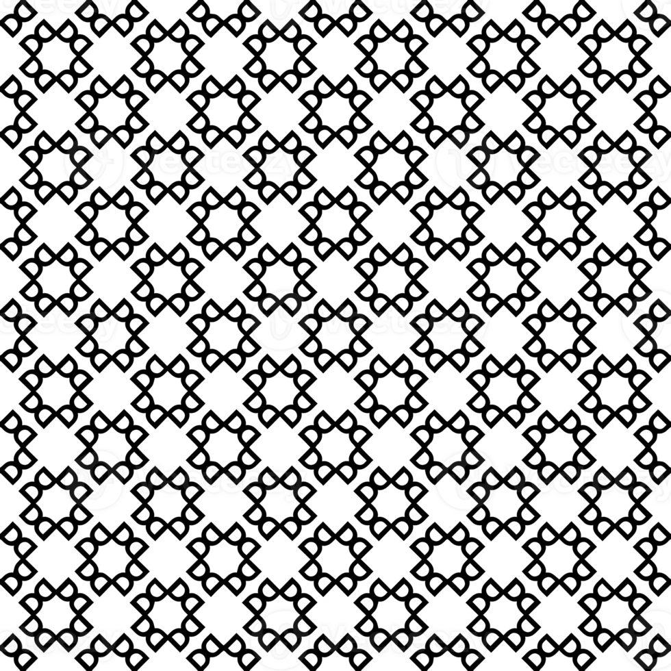 Black seamless abstract pattern. Overlay for background and backdrop. Ornamental design. PNG graphic illustration with transparent background.